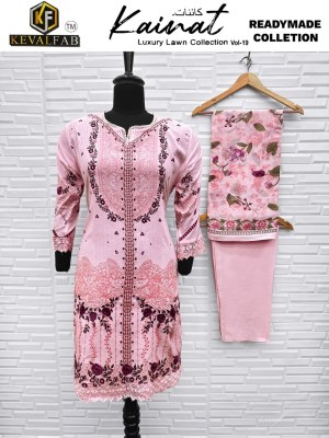 Kainat vol 19 by Keval Pure Lawn Cottotn Printed Readymade suit catalogue at affordable rate readymade suit catalogs