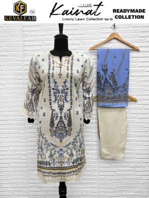 Kainat vol 19 by Keval Pure Lawn Cottotn Printed Readymade suit catalogue at affordable rate readymade suit catalogs