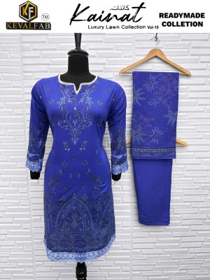Kainat vol 19 by Keval Pure Lawn Cottotn Printed Readymade suit catalogue at affordable rate readymade suit catalogs