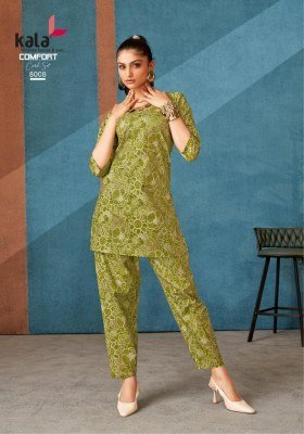 Kala Comfort Vol-3 Stylish Pure Cotton Printed Co-ord Set Wholesale tylish Pure Cotton Printed Co-ord Set Wholesale  co ord set catalogs