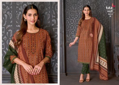 Kala Creation Jaipuri Vol 10 Pure Cotton Kurti Pant Dupatta Set readymade suit catalogs
