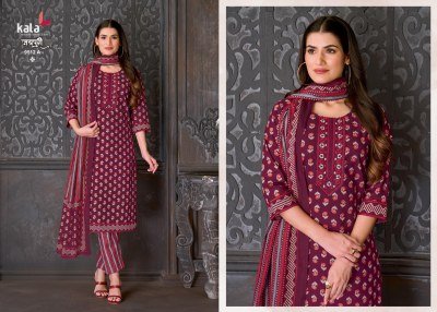 Kala Creation Jaipuri Vol 10 Pure Cotton Kurti Pant Dupatta Set readymade suit catalogs