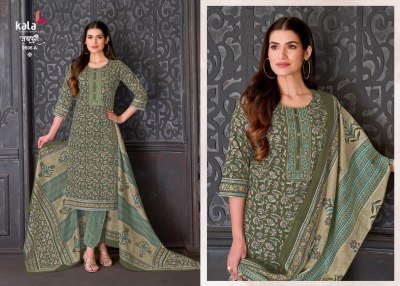 Kala Creation Jaipuri Vol 10 Pure Cotton Kurti Pant Dupatta Set readymade suit catalogs