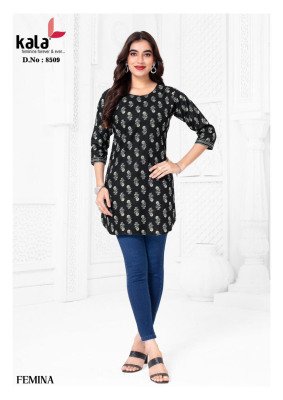 Kala Femina Vol 1 Pure Cotton Kurti Ethnic Fancy Short Tops Wear Whoesale kurtis catalogs
