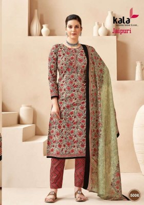 Kala Jaipuri Vol 3 Kurti Pant Dupatta Set Cotton Kurti catalogue  kurtis catalogs