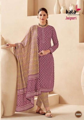 Kala Jaipuri Vol 3 Kurti Pant Dupatta Set Cotton Kurti catalogue  kurtis catalogs