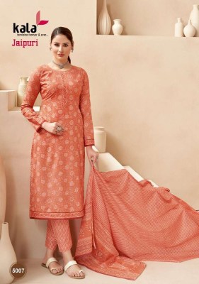 Kala Jaipuri Vol 3 Kurti Pant Dupatta Set Cotton Kurti catalogue  kurtis catalogs