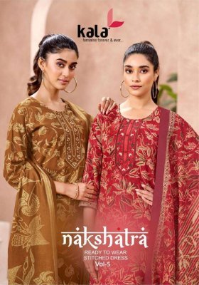 Kala Nakshatra Vol-5 Pure Cotton Kurti Pant Dupatta Set wholesale catalogs