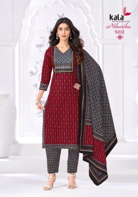 Kala Niharika Vol 6 Pure Cotton Kurti Pant Dupatta Wholesale  readymade suit catalogs
