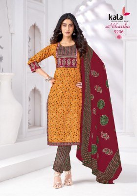 Kala Niharika Vol 6 Pure Cotton Kurti Pant Dupatta Wholesale  readymade suit catalogs