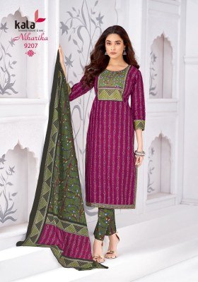 Kala Niharika Vol 6 Pure Cotton Kurti Pant Dupatta Wholesale  readymade suit catalogs