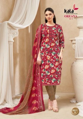 Kala Oreana Vol 9 Pure Cotton Kurti Pant Dupatta Wholesale readymade suit catalogs