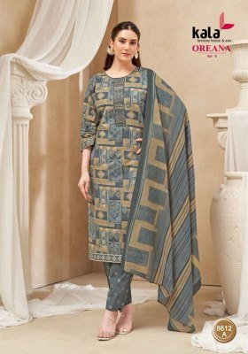 Kala Oreana Vol 9 Pure Cotton Kurti Pant Dupatta Wholesale readymade suit catalogs