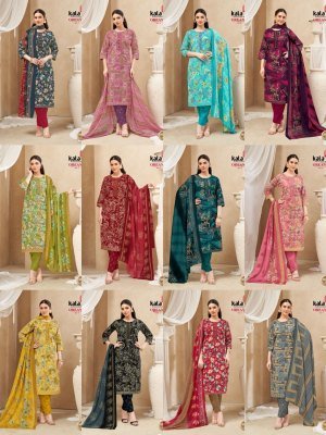 Kala Oreana Vol 9 Pure Cotton Kurti Pant Dupatta Wholesale readymade suit catalogs