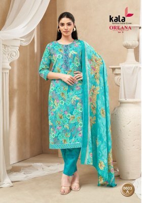 Kala Oreana Vol 9 Pure Cotton Kurti Pant Dupatta Wholesale readymade suit catalogs