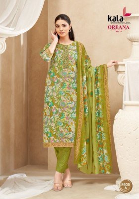 Kala Oreana Vol 9 Pure Cotton Kurti Pant Dupatta Wholesale readymade suit catalogs