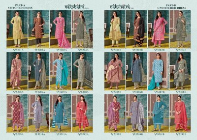 Kala by nakshtra vol 1 pure cotton dress material catalogue at wholesale price readymade suit catalogs