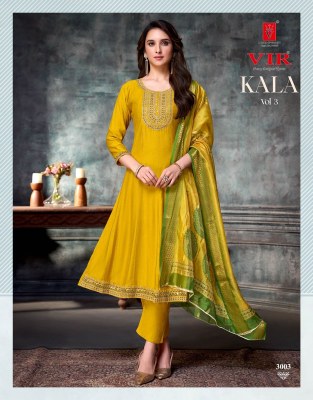 Kala vol 3 by VIR Vartical Fancy Embroidered readymade suit catalogue at affordable rate fancy Anarkali suit catalogs