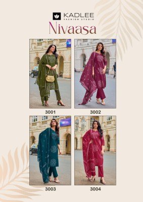 Kaldee Nivaasa Dhabu Cotton Printed 3 Piece Suit Set with Dupatta readymade suit catalogs