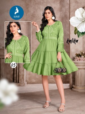 Kalika by Kaya reyon super quality best designer western top collection at affordable rate western wear catalogs