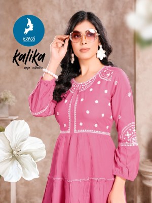 Kalika by Kaya reyon super quality best designer western top collection at affordable rate western wear catalogs