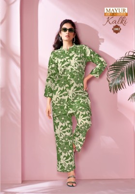 Kalki vol 1 by Mayur Heavy Reyon Pringted Trendy co ord set catalogue at affordable rate co ord set catalogs