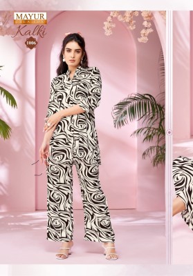 Kalki vol 1 by Mayur Heavy Reyon Pringted Trendy co ord set catalogue at affordable rate co ord set catalogs
