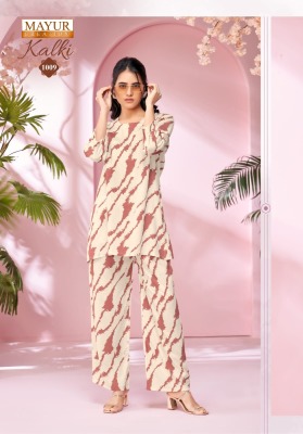 Kalki vol 1 by Mayur Heavy Reyon Pringted Trendy co ord set catalogue at affordable rate co ord set catalogs