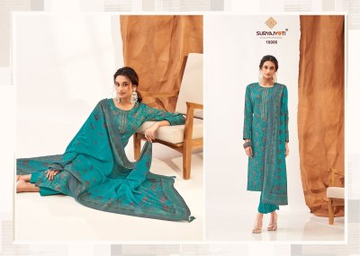 Kalki vol 18 by Suryajyoti Jam Satin foil printed unstitched suit catalogue at low rate salwar kameez catalogs