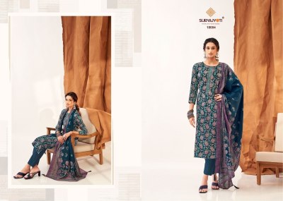 Kalki vol 18 by Suryajyoti Jam Satin foil printed unstitched suit catalogue at low rate salwar kameez catalogs