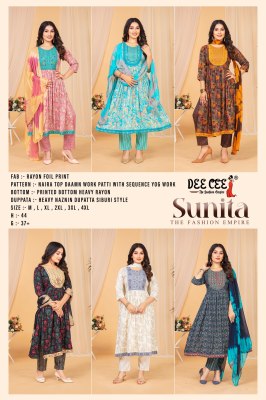 Kalpita by Deecee Ghera reyon foil printed sequence yog work readymade suit collection with low rate readymade suit catalogs
