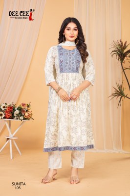 Kalpita by Deecee Ghera reyon foil printed sequence yog work readymade suit collection with low rate readymade suit catalogs