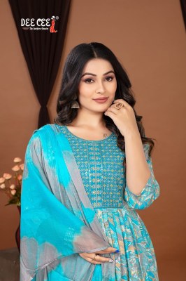 Kalpita by Deecee Ghera reyon foil printed sequence yog work readymade suit collection with low rate readymade suit catalogs