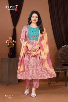 Kalpita by Deecee Ghera reyon foil printed sequence yog work readymade suit collection with low rate readymade suit catalogs