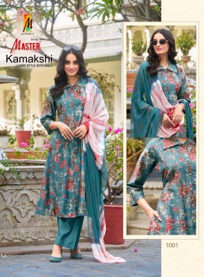 Kamakshi by Master Designer Foil discharge printed Kali Co ord set  collection readymade suit catalogs