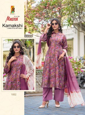 Kamakshi by Master Designer Foil discharge printed Kali Co ord set  collection readymade suit catalogs