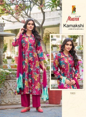 Kamakshi by Master Designer Foil discharge printed Kali Co ord set  collection readymade suit catalogs