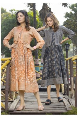 Kanasu by rihanna vol 2 reyon heavy capsual print kurti catalog with koti at wholesale rate kurtis catalogs