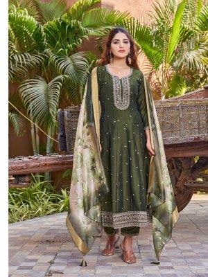 Kanchi by Aanchi Vichitra silk designer fancy anarkali suit collection at affordable rate readymade suit catalogs