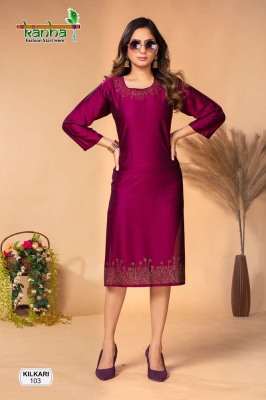 Kanha Kurtis Ka Khazana Kilkari Vol 2 Fancy Rayon Swarovski Work Wholesale Kurti catalogue  kurtis catalogs