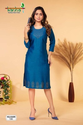 Kanha Kurtis Ka Khazana Kilkari Vol 2 Fancy Rayon Swarovski Work Wholesale Kurti catalogue  kurtis catalogs