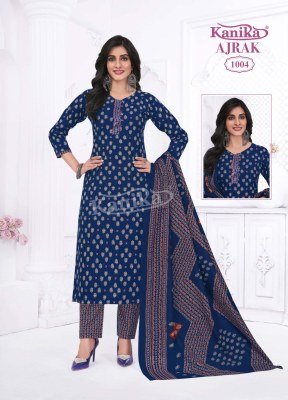 Kanika Ajrak Vol 1 Stylish Straight Kurti with Printed Pant And Cotton Feel Dupatta Wholesale kurtis catalogs