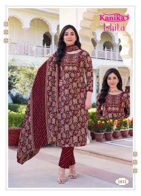 Kanika Ishita Vol 1 Cotton Feel Embroidered Kurti Set with Printed Dupatta Wholesale kurtis catalogs