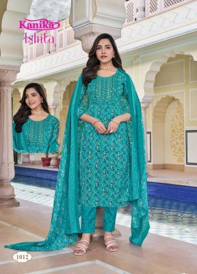 Kanika Ishita Vol 1 Cotton Feel Embroidered Kurti Set with Printed Dupatta Wholesale kurtis catalogs