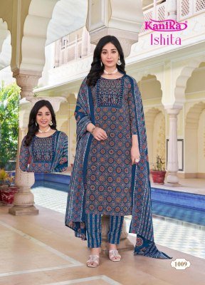 Kanika Ishita Vol 1 Cotton Feel Embroidered Kurti Set with Printed Dupatta Wholesale kurtis catalogs