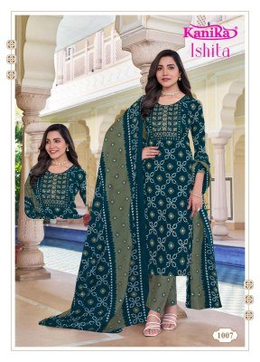 Kanika Ishita Vol 1 Cotton Feel Embroidered Kurti Set with Printed Dupatta Wholesale kurtis catalogs