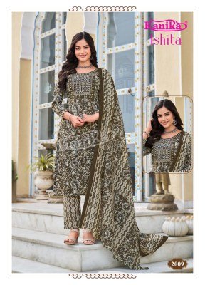 Kanika Ishita Vol 2 Premium Embroidered Straight Kurti Set with Pant And Printed Cotton Dupatta Wholesale kurtis catalogs