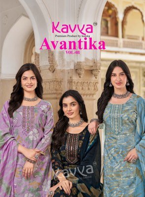 Kanika Kavya Avantika Vol. 8 Kurti Pant with Dupatta wholesale catalogs
