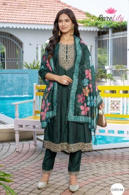 Kara Fashion Lizza Vol 1 Premium Roman Silk Suit with Kurti Pant DupattaOrganza Digital Dupatta Wholesale kurti pant with dupatta Catalogs