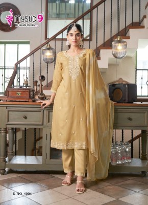 Karachi vol 4 by Mystic 9 premium quality Luckhnawi work readymade suit collection at low price   readymade suit catalogs